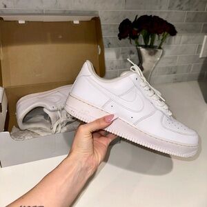White NIKE AIR FORCE 1's - Size 9.5 Men's